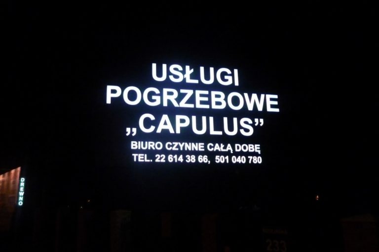 Kaseton reklamowy wykonany z Dibondu dla Capulus