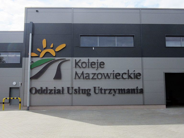 Litery swietlne 3D Koleje Mazowieckie