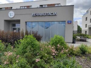 folia szroniona w kształcie fali na całej witrynie okiennej